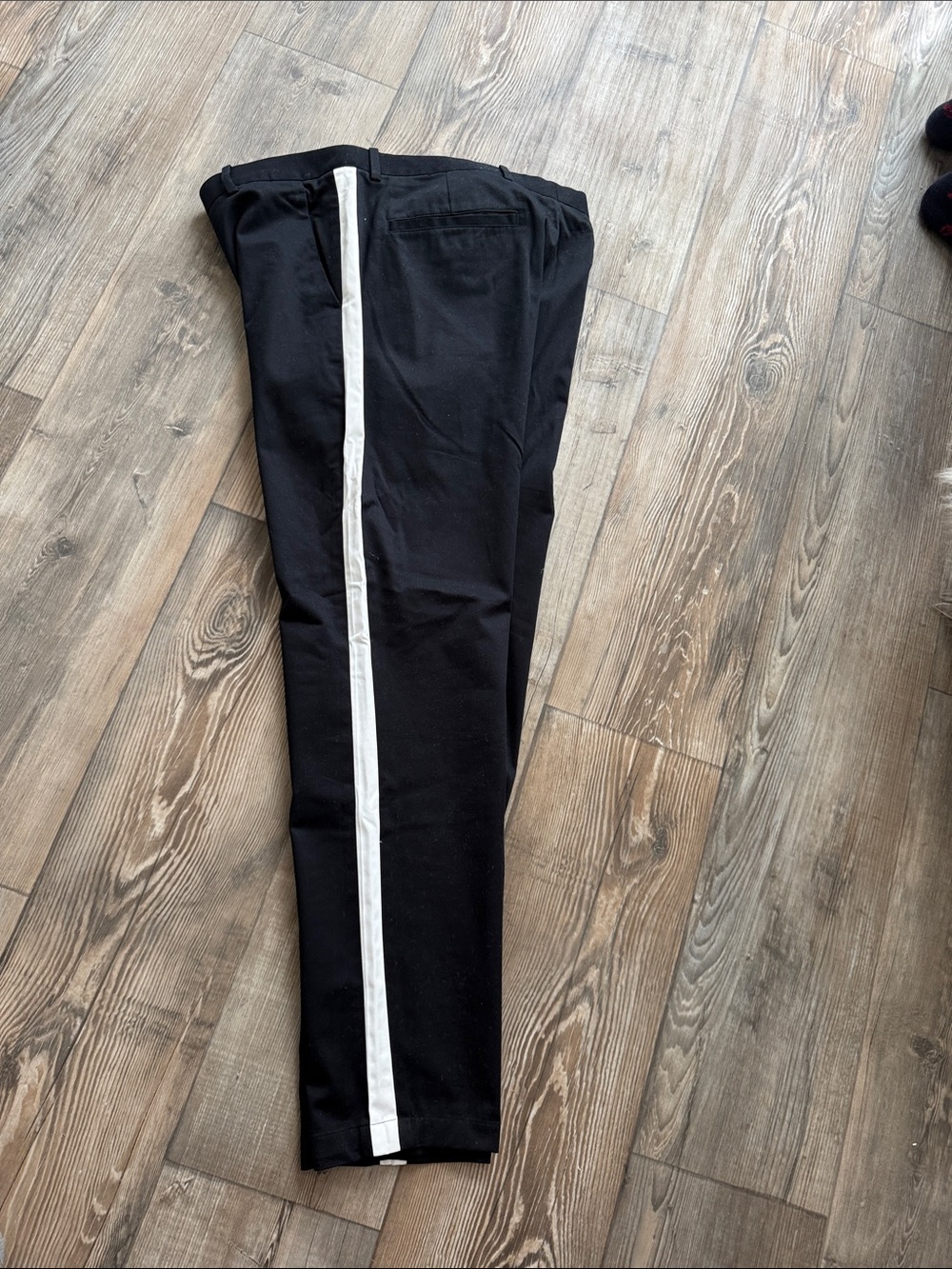 INC International Concepts Black Pants with White Side Tape